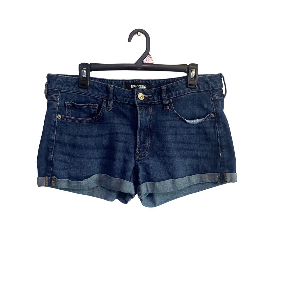 Women's Size 10 Denim Shorts Express Stretch + Shortie Relaxed Low Rise
